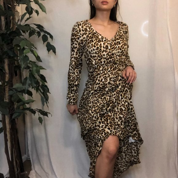NWT Gorgeous Cheetah Print High Low Dress - Picture 2 of 7